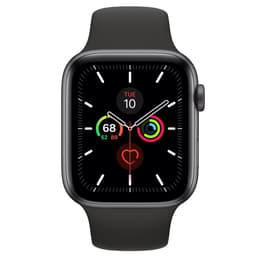 Apple Watch Series 5 (2019) GPS + Celular 44 mm - Alumínio Cinzento sideral - Bracelete desportiva Preto