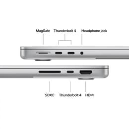 MacBook Pro 14" (2025) - M5 da Apple com CPU 10‑core e GPU 10-Core - 24GB RAM - SSD 1000GB - Ecrã padrão - AZERTY - Francês