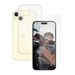 Capa 360 iPhone 15 Plus e película de proteção - TPU - Transparente