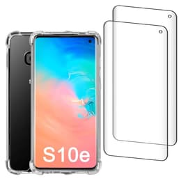 Capa Galaxy S10e e 2 películas de proteção - Plástico reciclado - Transparente