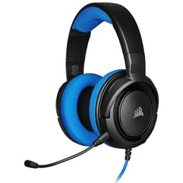 HS35 jogos Auscultador- com fios com microfone - Azul/Preto