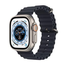 Apple Watch Ultra (2022) GPS + Celular 49 mm - Titânio Titânio natural - Bracelete Ocean Preto