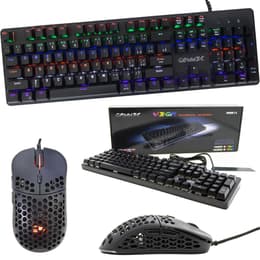 Cortek Teclado QWERTY Italiano Retro-iluminado Honeycomb 3325 Kit Mouse and Keyboard