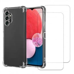 Capa Galaxy A13 e 2 películas de proteção - TPU - Transparente