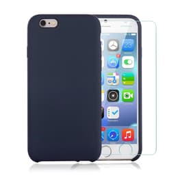 Capa iPhone SE (2022/2020)/8/7/6/6S e 2 películas de proteção - Silicone - Azul