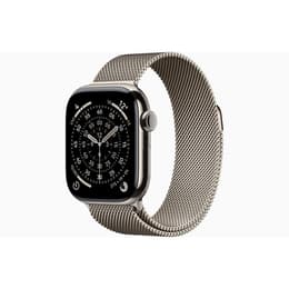 Apple Watch (2025) GPS + Celular 42 mm - Titânio Natural - Loop milanesa Cinzento