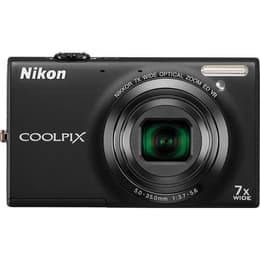 Compacto CoolPix S6100 - Preto + Nikon Nikkor 7x Wide Optical ED VR f/3.7-5.6