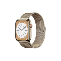 Apple Watch Series 8 (2022) GPS + Celular 45 mm - Aço inoxidável Dourado - Loop milanesa Dourado