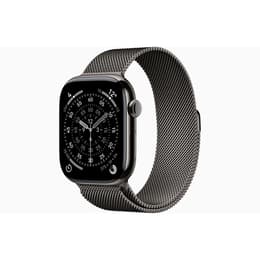 Apple Watch (2025) GPS + Celular 46 mm - Titânio Ardósia - Loop milanesa Preto