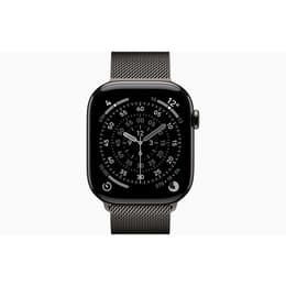 Apple Watch (2025) GPS + Celular 46 mm - Titânio Ardósia - Loop milanesa Preto