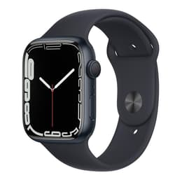 Apple Watch (Series 7) 2021 GPS 45 - Alumínio Meia-noite - Bracelete desportiva Preto