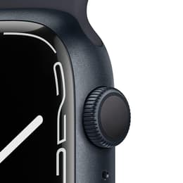 Apple Watch (Series 7) 2021 GPS 45 - Alumínio Meia-noite - Bracelete desportiva Preto