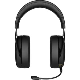HS70 Bluetooth redutor de ruído jogos Auscultador- com fios + sem fios com microfone - Preto