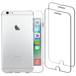Capa iPhone 6 Plus/6S Plus e 2 películas de proteção - Plástico reciclado - Transparente
