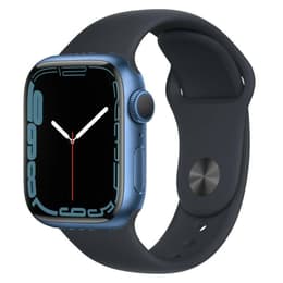Apple Watch (Series 7) 2021 GPS + Celular 41 - Alumínio Azul - Bracelete desportiva Preto