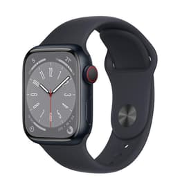 Apple Watch (Series 8) 2022 GPS + Celular 41 - Alumínio Meia-noite - Bracelete desportiva Preto