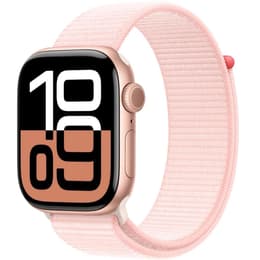 Apple Watch Series 10 (2024) GPS 46 mm - Alumínio Rosa-dourado - Loop desportiva Rosa