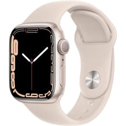 Apple Watch (Series 7) 2021 GPS 41 - Alumínio Luz das estrelas - Loop desportiva Luz das estrelas