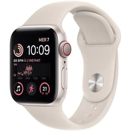 Apple Watch Series SE 2 (2022) GPS 44 mm - Alumínio Prateado - Bracelete desportiva Luz das estrelas