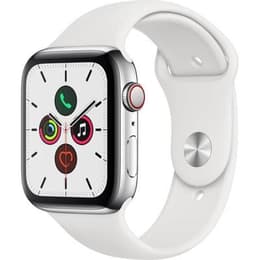Apple Watch Series 7 (2021) GPS + Celular 45 mm - Titânio Prateado - Bracelete desportiva Branco