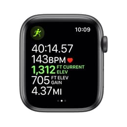 Apple Watch (Series 5) 2019 GPS + Celular 40 - Alumínio Cinzento sideral - Bracelete desportiva Preto