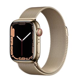 Apple Watch Series 7 (2021) GPS + Celular 41 mm - Aço inoxidável Dourado - Loop milanesa Dourado
