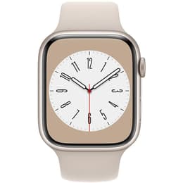 Apple Watch Series 8 (2022) GPS + Celular 45 mm - Alumínio Luz das estrelas - Bracelete desportiva Luz das estrelas