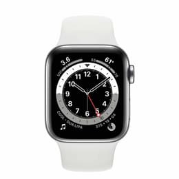 Apple Watch Series 6 (2020) GPS + Celular 40 mm - Alumínio Prateado - Bracelete desportiva Branco