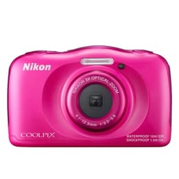 Compact - Nikon Coolpix S33 - Rosa pálido + Nikon Nikkor 3x Wide Optical Zoom 30-90mm f/3.3-5.9