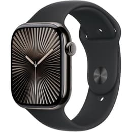 Apple Watch Series 10 (2024) GPS 42 mm - Alumínio Preto brilhante - Bracelete desportiva Nike Preto