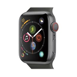 Apple Watch Series 4 (2018) GPS + Celular 44 mm - Alumínio Cinzento sideral - Bracelete desportiva Preto