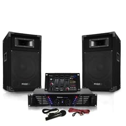 Ibiza Sound DJ300-BT + HP 500W Mixer Colunas Pa