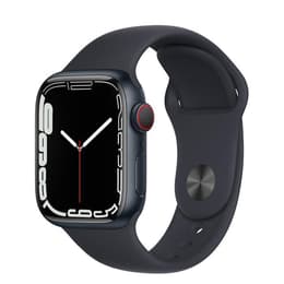 Apple Watch (Series 7) 2021 GPS + Celular 45 - Alumínio Meia-noite - Bracelete desportiva Preto