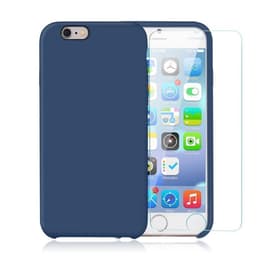 Capa iPhone 6 Plus/6S Plus e 2 películas de proteção - Silicone - Azul cobalto