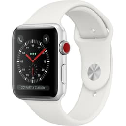 Apple Watch (Series 3) 2017 GPS + Celular 38 - Alumínio Prateado - Circuito desportivo Branco