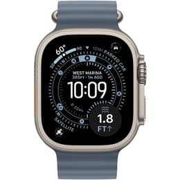 Apple Watch Ultra 3 (2025) GPS + Celular 49 mm - Titânio Natural - Bracelete Ocean Azul