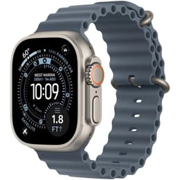 Apple Watch Ultra 3 (2025) GPS + Celular 49 mm - Titânio Natural - Bracelete Ocean Azul