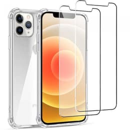Capa iPhone 12 Pro Max e 2 películas de proteção - TPU - Transparente