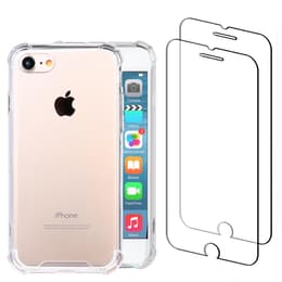 Capa iPhone SE (2022/2020)/8/7 e 2 películas de proteção - Plástico reciclado - Transparente