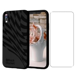 Back Market Capa iPhone XR e película de proteção - 100% biodegradável - Preto - Padrão de Onda