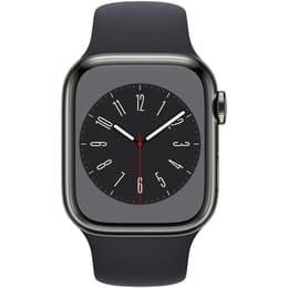 Apple Watch (Series 8) 2022 GPS + Celular 41 - Aço inoxidável Cinzento - Bracelete desportiva Cinzento