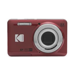 Compacto - Kodak PixPro FZ55 Vermelho + Lente Kodak Zoom Optique 5X 28-140mm f//2.3