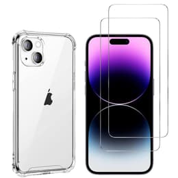 Capa iPhone 15 e 2 películas de proteção - TPU - Transparente