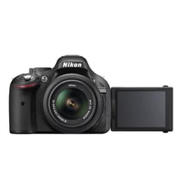 Reflex - Nikon D5200 Preto + Lente Nikon AF-S DX Nikkor18-55mm f/3.5-5.6G ED II + AF-S DX VR 55-200 mm f/4-5.6 G IF ED