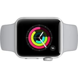 Apple Watch (Series 5) 2019 GPS 44 - Aço inoxidável Prateado - Bracelete desportiva Branco