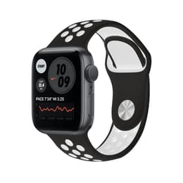Apple Watch Series 6 (2020) GPS 44 mm - Alumínio Cinzento sideral - Bracelete desportiva Nike Preto/Branco