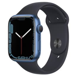 Apple Watch (Series 7) 2021 GPS + Celular 45 - Alumínio Azul - Bracelete desportiva Preto