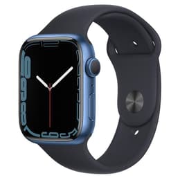 Apple Watch Series 7 (2021) GPS + Celular 45 mm - Alumínio Azul - Bracelete desportiva Preto