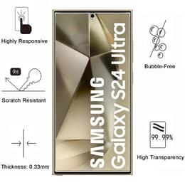 Capa Samsung Galaxy S24 ULTRA e 2 películas de proteção - TPU - Transparente