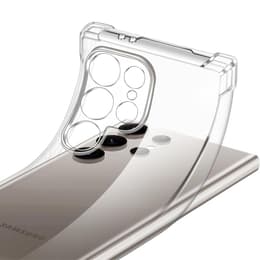 Capa Samsung Galaxy S24 ULTRA e 2 películas de proteção - TPU - Transparente